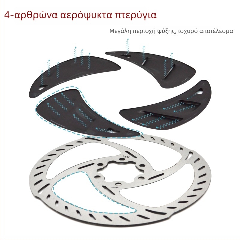 AI CYCLING Δίσκος φρένου με μηχανικό σύστημα, 6-πιν, πάχος 1,8 mm