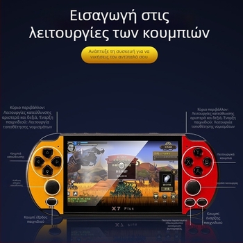 Κονσόλα παιχνιδιών με joystick, RPG παιχνίδια, 8 GB μνήμη, Juli OS, νοσταλγικός σχεδιασμός, για έναν παίκτη