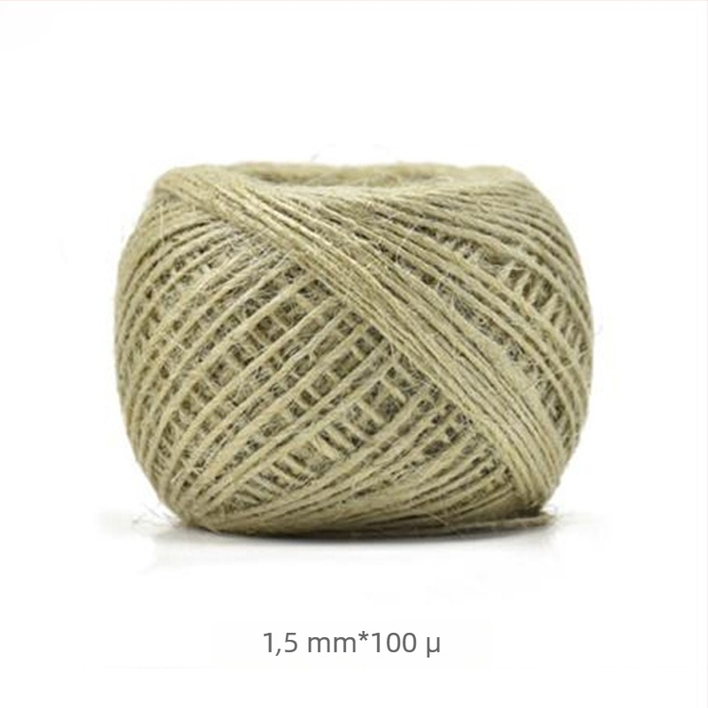 Νήμα sisal για DIY χειροτεχνίες — χοντρό και λεπτό τύπου; αντοχή σε θραύση 2 kg; φορτίο εργασίας 8 kg; κατάλληλο για χειροποίητα λουλούδια, τσάντες και διακοσμητικά.