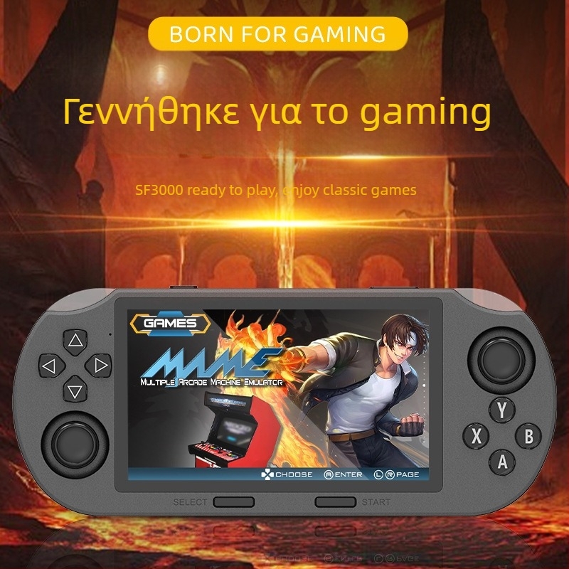 SF3000 PSP-τύπου φορητή κονσόλα με διπλό μοχλό, ενσωματωμένο λειτουργικό σύστημα, θύρα USB, έξοδο AV, MP4 βίντεο player