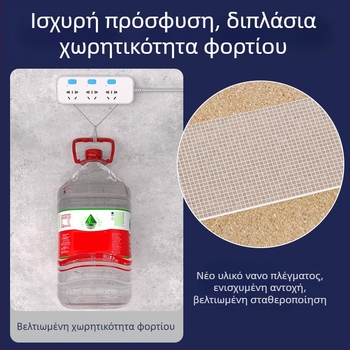Διαφανής νανο-διπλής όψεως ταινία με πλέγμα για στερέωση φωτογραφιών και πόστερ στους τοίχους — ισχυρή, χωρίς κατάλοιπα