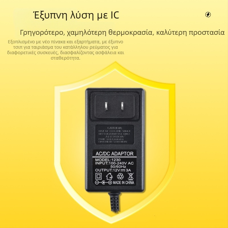 Τροφοδοτικό τοίχου 15V 3A για ψηφιακές κορνίζες φωτογραφιών, άμεση φόρτιση, είσοδος 100–240V