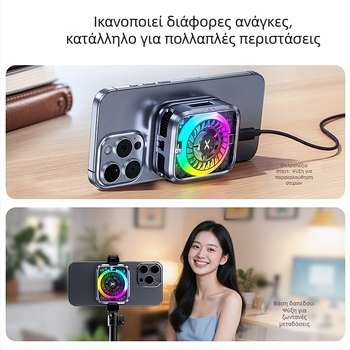 Ψύκτης κινητού με ψύξη ημιαγωγών, 15W, Type-C, PC + κράμα αλουμινίου, 75 g, Future department