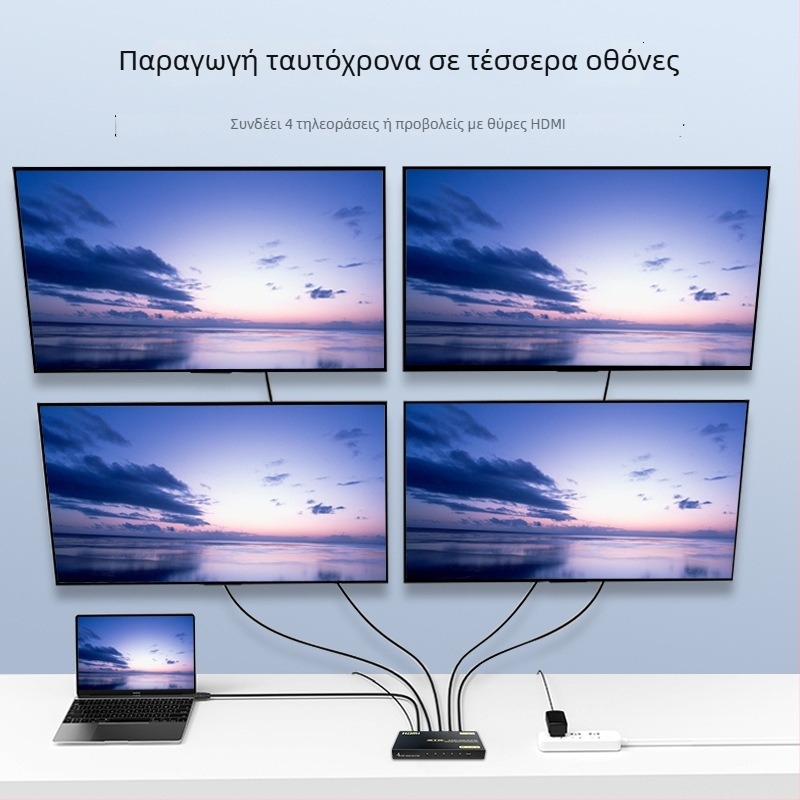 Jinghua HDMI διαχωριστής 1 εισόδου 4 εξόδων, μοντέλο F131