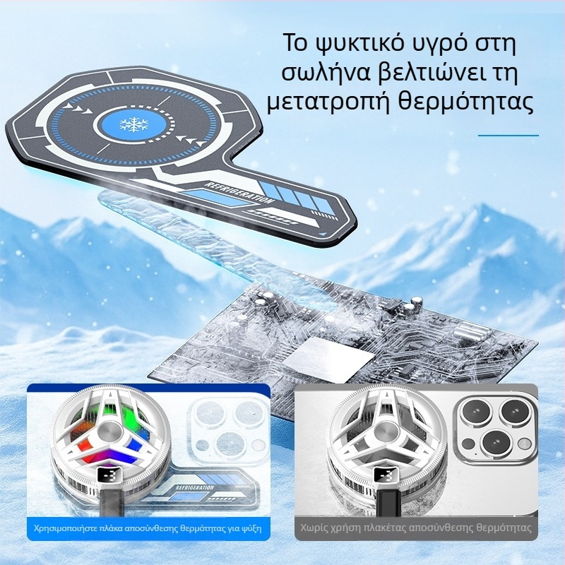 Ψύκτης κινητού τηλεφώνου με μαγνητικό πλακίδιο NdFeB και θερμικά αγώγιμη διπλής όψης ταινία, αλουμινένιο κράμα, 19 g, μοντέλο J01