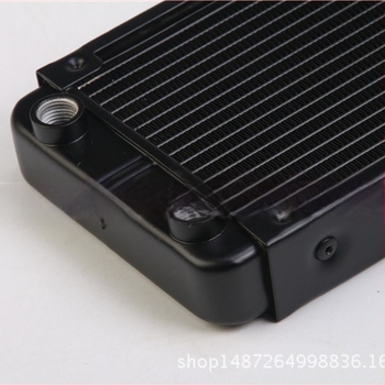 CPU ψύκτης νερού, αλουμινένιο σώμα, 18 σωλήνες, 120 mm βιδωτή θύρα