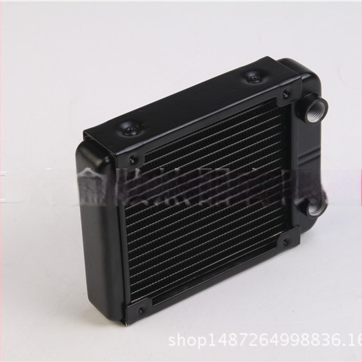 CPU ψύκτης νερού, αλουμινένιο σώμα, 18 σωλήνες, 120 mm βιδωτή θύρα