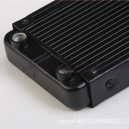 CPU ψύκτης νερού, αλουμινένιο σώμα, 18 σωλήνες, 120 mm βιδωτή θύρα