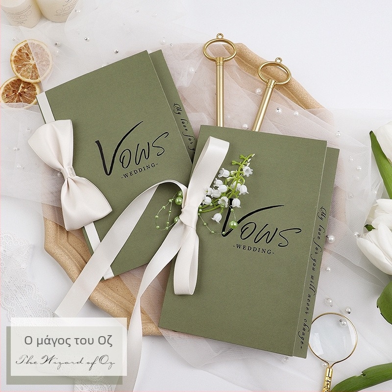 Κάρτα όρκων γάμου — χειρόγραφη ρομαντική, ευρωπαϊκό στιλ με μελάνι; Μάρκα: Unique; Υλικό: Άλλο; Τέχνη: Άλλο; Κατηγορία: Ευχετήρια κάρτα