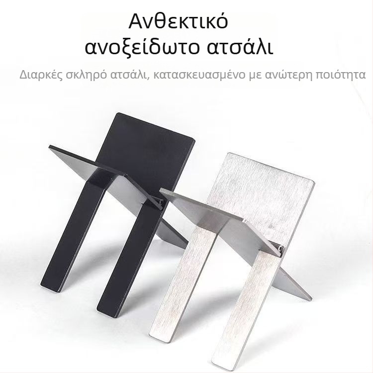 Ανοξείδωτο στήριγμα πούρων, φορητό αναδιπλούμενο, χειροποίητο, προσαρμόσιμο, απλό στιλ ελαφριάς πολυτέλειας