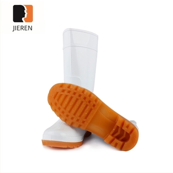 Jayren PVC προστατευτικές μπότες για τρόφιμα, αντιολισθητικές, ανθεκτικές σε οξέα και αλκαλικά, εσωτερικός απορροφητικός, γρήγορο στέγνωμα συνθετικά ινών; κατάλληλες για χημικές κατασκευές και επεξεργασία τροφίμων