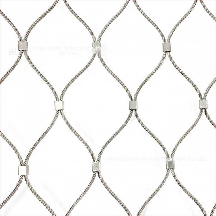 Ανοξείδωτο μεταλλικό πλέγμα αναρρίχησης, διαμαντοειδές πλέγμα, προστασία από πτώσεις, για πάρκα, ζωολογικούς κήπους, ξενοδοχεία και εμπορικά κέντρα