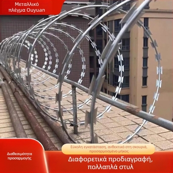 Προσαρμοζόμενος φράχτης από αγκαθωτό σύρμα — διπλό στρίψιμο, 304 ανοξείδωτος χάλυβας, γαλβανισμένος, δεξιά στροφή, για απομόνωση και προστασία από κλοπές