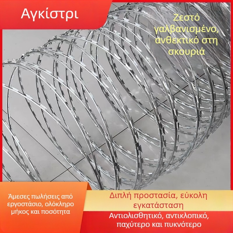 Καλώδιο με λεπίδες από γαλβανισμένο ανοξείδωτο ατσάλι, διπλό στρίψιμο, στυλ Siro, δεξιό στροφή, προσαρμοσμένη αντοχή, Fang di