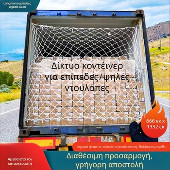 Δίκτυο κοντέινερ για μεταφορές — πρόληψη κατάρρευσης, προστατευτικό διαχωριστικό, σφράγιση οχήματος, ενίσχυση κατά πτώσεων