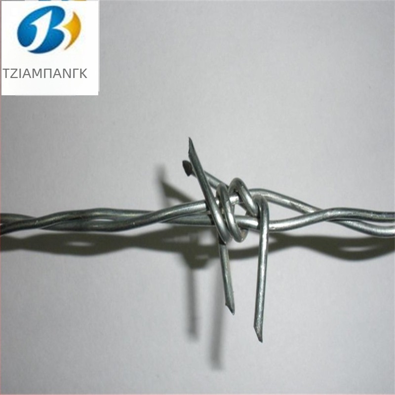 Δίκτυο από αγκαθωτό σύρμα από χάλυβα με θερμογαλβανισμό, διπλή στριφογύρισμα, δεξιό στροφή, εφελκυστική αντοχή 450–1200 MPa, κατάλληλο για σιδηροδρομικές και βοσκήσιμες περιφράξεις