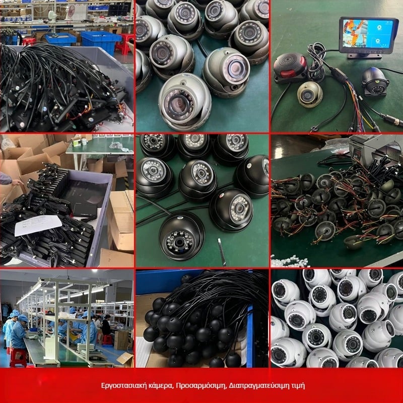 Rw-cam-dz3 Κάμερα AHD οχήματος για λεωφορεία και φορτηγά, ευρυγώνιος μεταλλικός θόλος, 12V τροφοδοσία