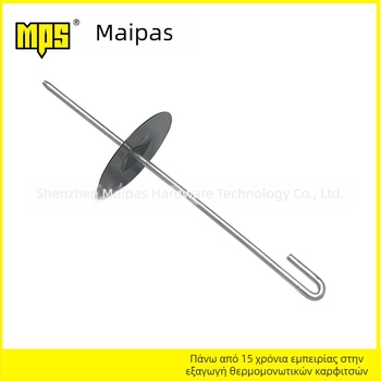 Κλιπ μόνωσης σε σχήμα J από ανοξείδωτο ατσάλι και αλουμίνιο, για δίχτυ anti-pτήσεων σε φωτοβολταϊκά πάνελ, θερμική αγωγιμότητα 0.035, χρήση 500