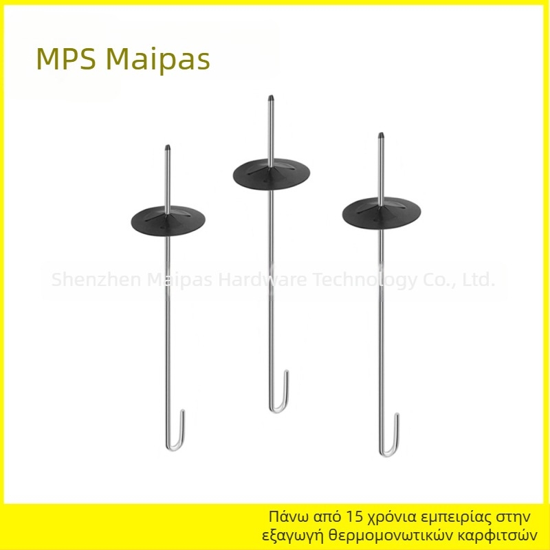 Κλιπ μόνωσης σε σχήμα J από ανοξείδωτο ατσάλι και αλουμίνιο, για δίχτυ anti-pτήσεων σε φωτοβολταϊκά πάνελ, θερμική αγωγιμότητα 0.035, χρήση 500