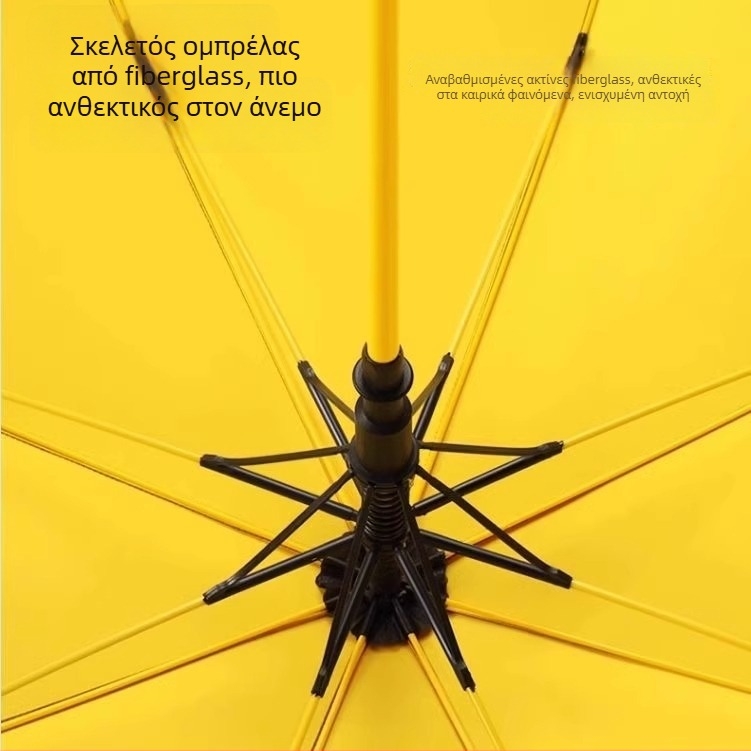 Αδιάβροχη ομπρέλα γκολφ για άνδρες, μεγάλη με μακριά λαβή, αυτόματη, ευθύγραμμη για δύο άτομα, για ήλιο και βροχή