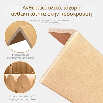 Προστατευτικό γωνίας από χαρτί τύπου L με Kraft και σωληνοειδές χαρτί, υψηλής ποιότητας κατασκευή, εξατομικευμένη εκτύπωση λογότυπου