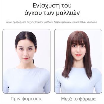 Περούκα για γυναίκες με φράντζ αέρος - Hongfa Show Μοντέλο 729, ίνες συνθετικές ανθεκτικές στη θερμοκρασία, μπορεί να βαφτεί, το φράντζ μπορεί να είναι ίσιο ή κεκλιμένο
