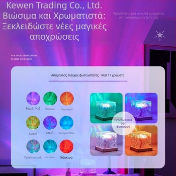 Δάπεδη LED λάμπα με προβολέα για ουρανό με αστέρια, εφέ κυμάτων νερού και αυγής, κάλυψη έως 30 τ.μ., στυλ Νορδικός