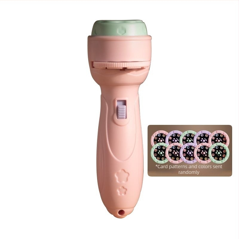 Παιδικό LED προβολικό φανάρι-παιχνίδι με εκπαιδευτικές λειτουργίες ανάγνωσης σχημάτων, προβολή και φωτισμό; πλαστικό, κατάλληλο για 4–6 ετών