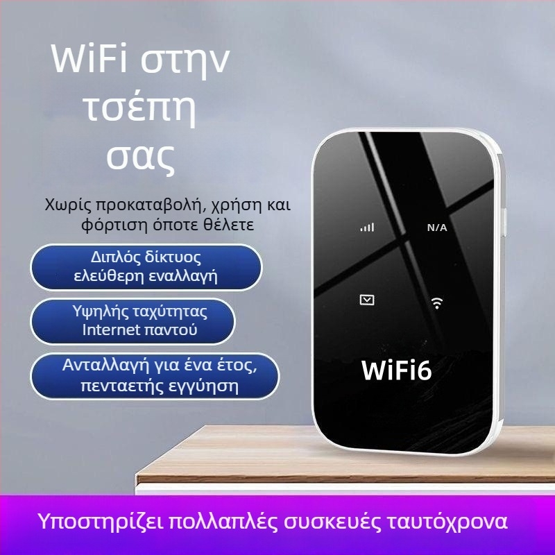 Φορητός WiFi 6 δρομολογητής με USB 2.0, firewall, FCC Class B, έως 300 Mbps