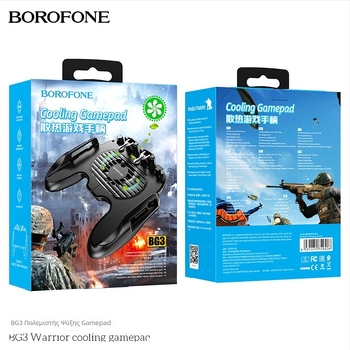BOROFONE BG3 Ασύρματος ελεγκτής παιχνιδιών για κινητά τηλέφωνα με φυσικά κουμπιά, ισχυρή απτική ανάδραση, απαγωγή θερμότητας, υλικά ABS + κράμα ψευδάργύρου + σιλικόνη gel, συμβατό με iPhone και Android