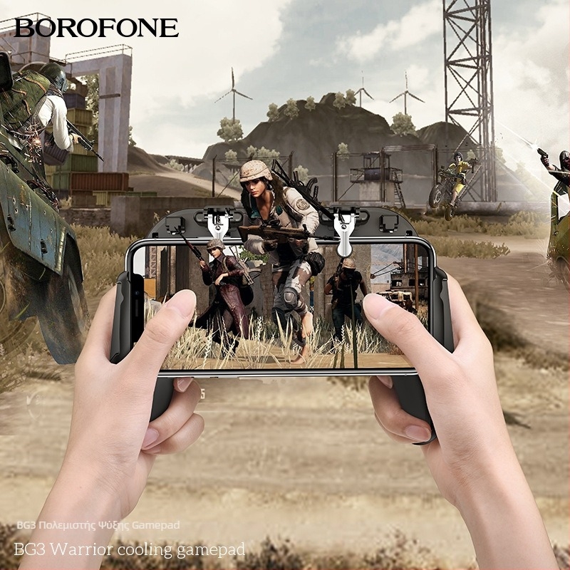BOROFONE BG3 Ασύρματος ελεγκτής παιχνιδιών για κινητά τηλέφωνα με φυσικά κουμπιά, ισχυρή απτική ανάδραση, απαγωγή θερμότητας, υλικά ABS + κράμα ψευδάργύρου + σιλικόνη gel, συμβατό με iPhone και Android