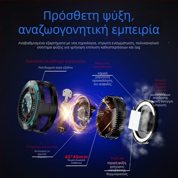 Ημιαγωγικός ψύκτης με μεγάλο ψηφιακό οθόνης και μαγνητική πρόσδεση, σχέδιο clip-on – Μοντέλο F29, 10W, ABS+αλουμινίου κράμα, Type-C διεπαφή