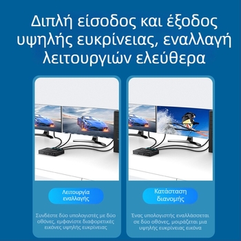 HDMI Matrix Switcher/Splitter 2x2 με διαχωριστή ήχου, Μοντέλο 1330, Υποστήριξη 4K