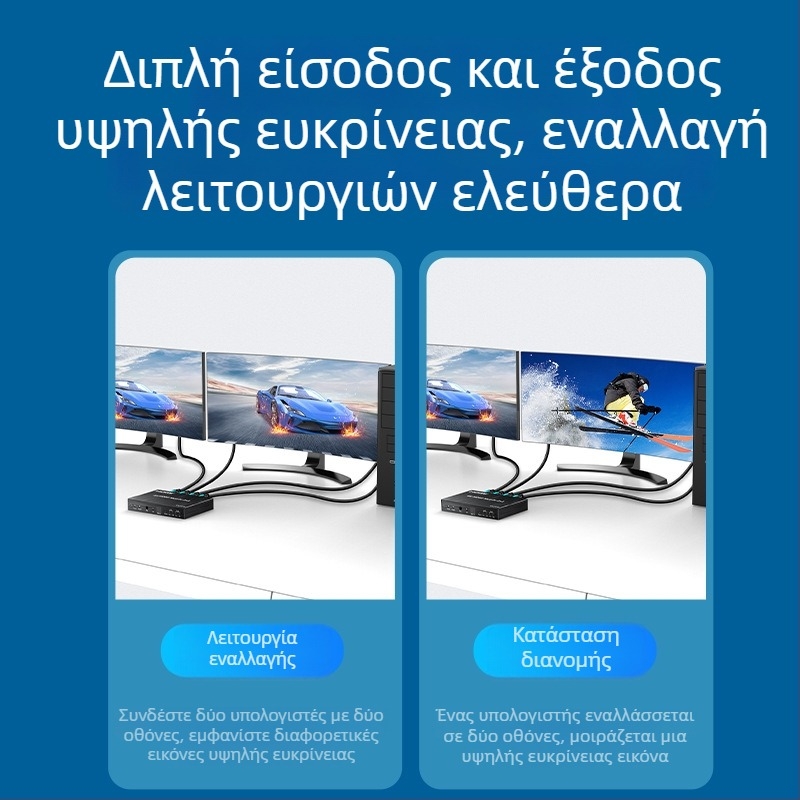 HDMI Matrix Switcher/Splitter 2x2 με διαχωριστή ήχου, Μοντέλο 1330, Υποστήριξη 4K