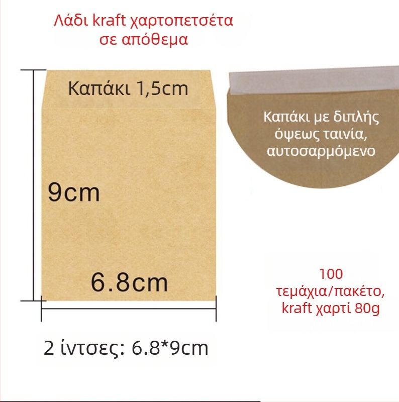 Τσαντάκι δειγμάτων από χαρτί σε στυλ κινεζικού φακέλου, μοντέλο No. 5/DL, εκτυπωμένο λογότυπο, προσαρμοσμένη επεξεργασία