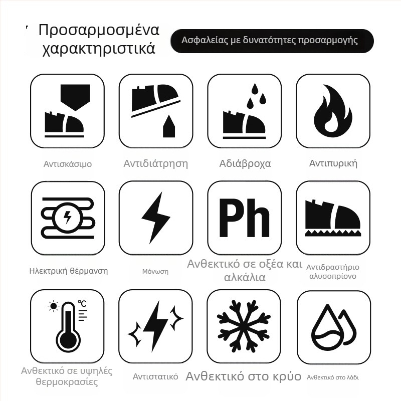 Spring River Cy010 Ανδρικά Υψηλά Μποτάκια Εργασίας από Δέρμα Πλήρους Κόκκου, Με Προστασία Κρούσεων, Για Ψυχρό Καιρό Σε Πετρελαϊκές Εργασίες