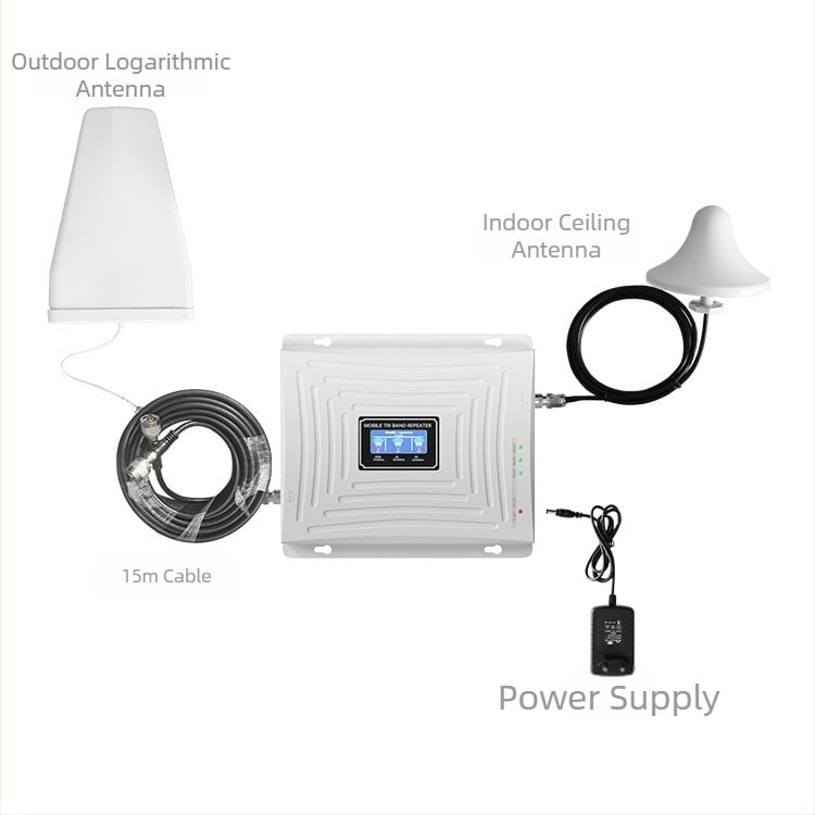 Εσωτερικός επαναλήπτης σήματος GSM/DCS/WCDMA, ζώνες 900/1800/2100/2600 MHz, κάλυψη 500 m², μοντέλο S3GDW-BHZ, μάρκα Grand