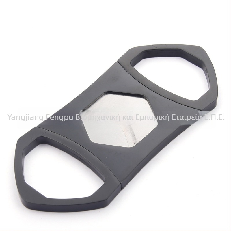 Ανοξείδωτο ψαλίδι για πούρα με διπλή λεπίδα, εξάγωνος σχεδιασμός, προσαρμόσιμο