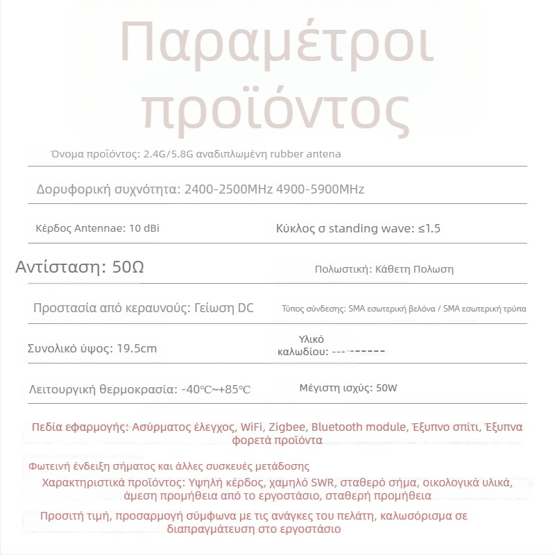 HCY διπλής ζώνης κεραία WiFi για δρομολογητές Asus – μέσω τοίχου, υψηλό κέρδος