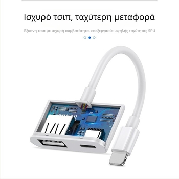 OTG USB-C 2-σε-1 αντάπτορας για Apple συσκευές, υποστηρίζει USB μνήμη
