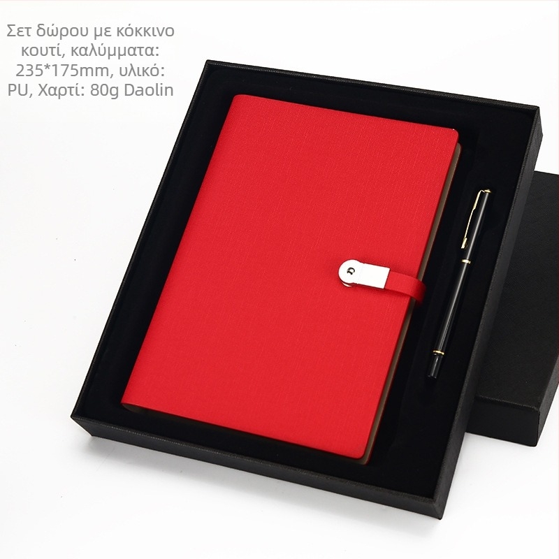 Σημειωματάριο με κάλυμμα PU σε υφή υφάσματος, USB μαγνητικό κούμπωμα, δέσιμο loose-leaf, Dowling χαρτί 80 gsm, 100–200 σελίδες