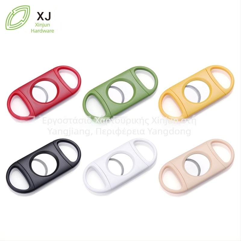 Φορητός πλαστικός κόφτης πούρων με λεπίδα από ανοξείδωτο ατσάλι, επαναχρησιμοποιούμενος, Διαθέσιμη εκτύπωση λογότυπου