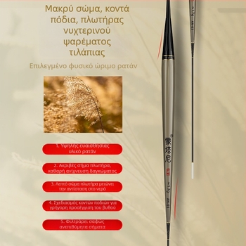 Montani LED νυχτερινά φωτιζόμενη αλιευτική φλότα με ένδειξη δαγκώματος, αλλαγή χρώματος, κοντό στελέχος, μακρύ σώμα, διπλής χρήσης ημέρα-νύχτα για καρπ