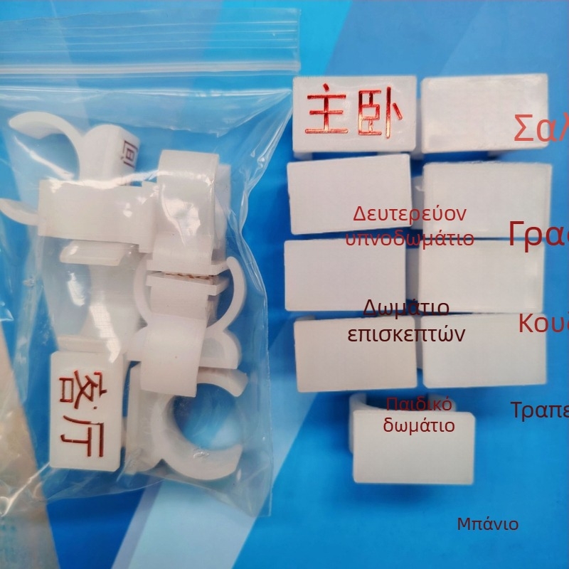 Σήμανση θέρμανσης δαπέδου για κατεύθυνση αγωγού, σήμανση γεωθερμικού αγωγού, κλιπ προσανατολισμού δωματίου