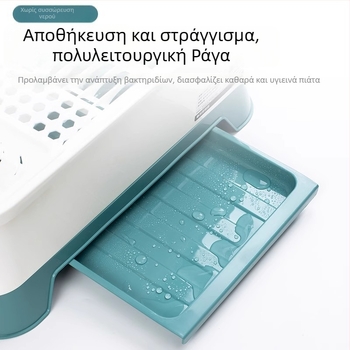 Ράφι για πιάτα με καπάκι, πολυλειτουργικός πλαστικός αποθηκευτικός οργανωτής, σκανδιναβικό στυλ, λανσαρίστηκε το 2025