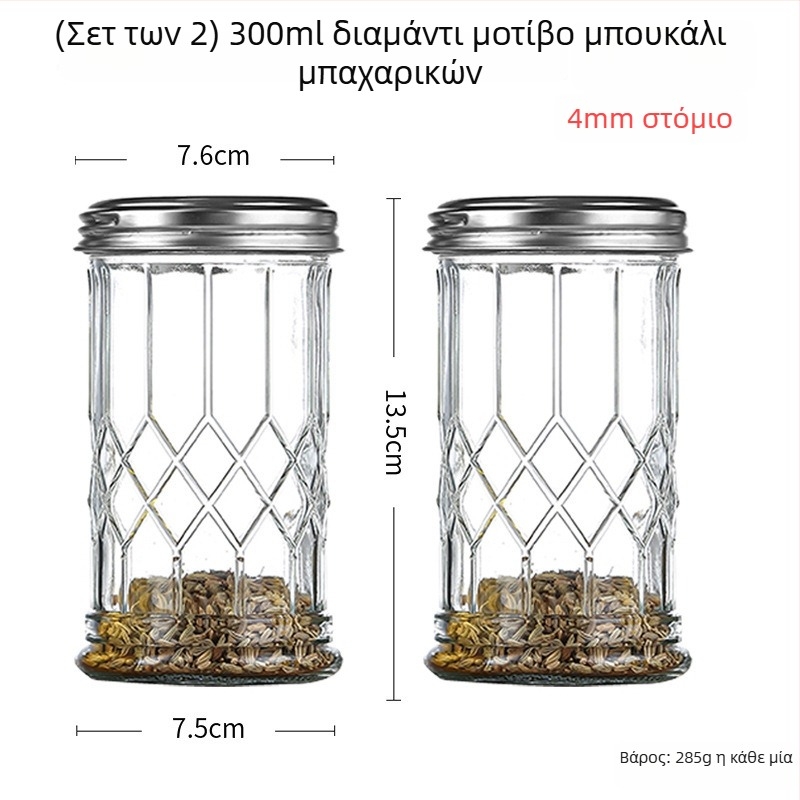 Γυάλινο δοχείο μπαχαρικών με ψεκαστήρα για πιπέρι και τσίλι – μπάρμπεκιου, δημιουργικό στυλ