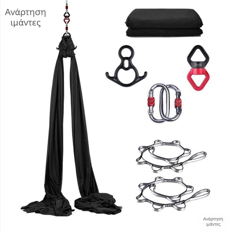 Κούνια Αερογυμναστικής – Μονός Σημείου Στήριξης, Σετ από Μεταξωτά και Σατέν Υφάσματα για Οικιακή Προπόνηση, Pilates και Χορό