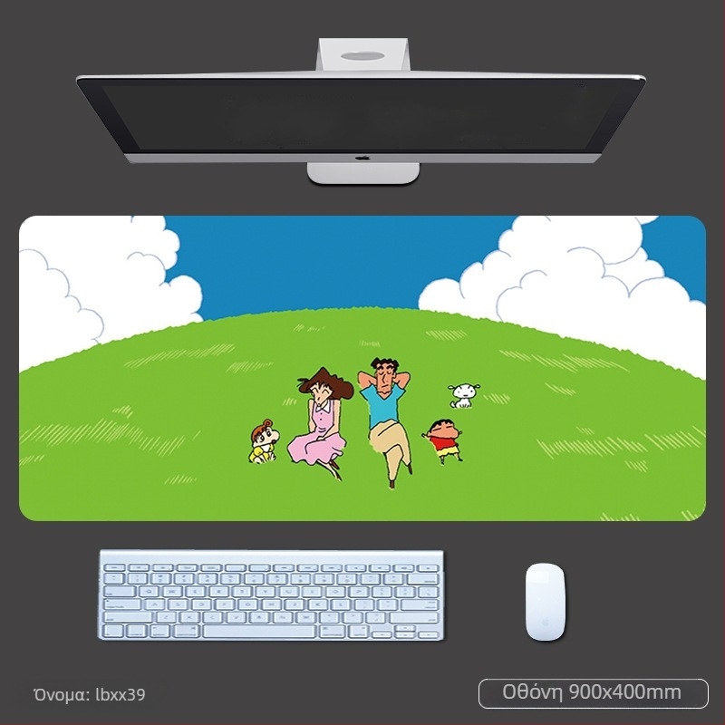 Μαξιλαράκι ποντικιού με ανάπαυση καρπού, παχιά επιφάνεια παιχνιδιού για γραφείο, στυλ κινουμένων σχεδίων, αντιολισθητικό ύφασμα-καουτσούκ, OEM εκτύπωση λογότυπου