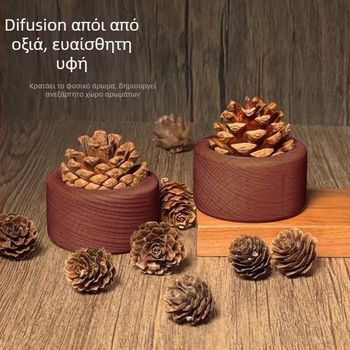 Ξύλινος διαχυτής κωνοφόου πεύκου, χωρίς φλόγα, για επιτραπέζια και αυτοκίνητο