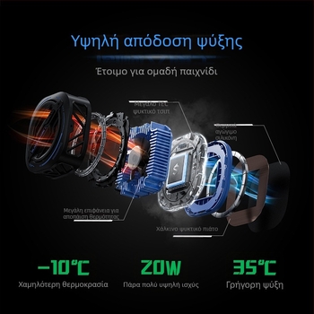 Μαγνητικό κλιπ ψύξης πίσω για Black Shark 3 Pro, Type-C διεπαφή, ABS περίβλημα, λειτουργία ψύξης